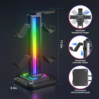 LED Headphone Controller Stand