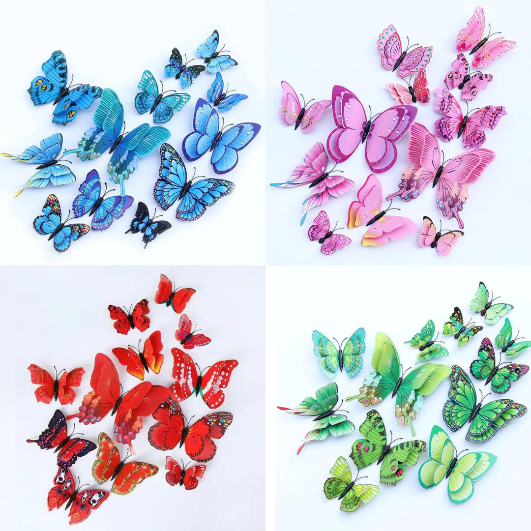 12pcs 3D Butterfly Wall Stickers